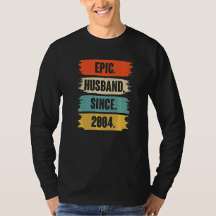 Epic Husband Seit 2004 Vintag 18. Wedding Anive T-Shirt
