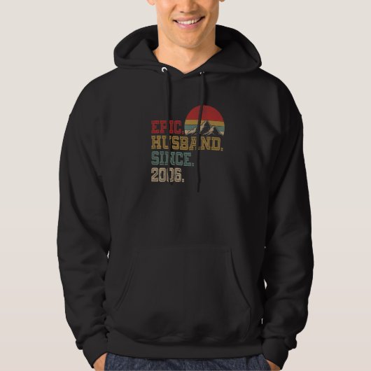 Epic Husband Seit 2006 Retro Graphic Cool 16. und Hoodie (Vorderseite)