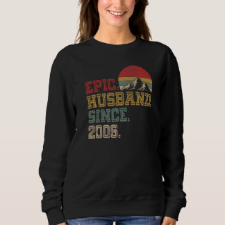 Epic Husband Seit 2006 Retro Graphic Cool 16. und Sweatshirt