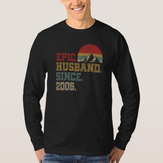 Epic Husband Seit 2006 Retro Graphic Cool 16. und T-Shirt (Vorderseite)