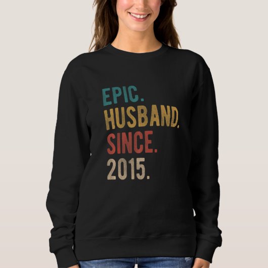 Epic Husband Seit 2015 7. Hochzeitstag Sweatshirt (Vorderseite)