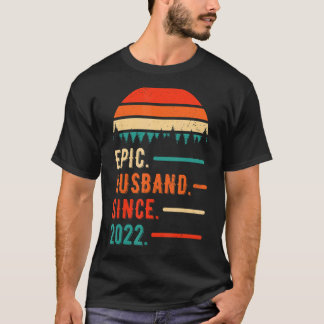 Epic Husband Seit 2022 1 Jahre 1st Wedding Annive T-Shirt