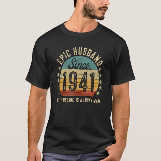 Epic Husband Since 1941 82nd Wedding Anniversary T-Shirt (Vorderseite)