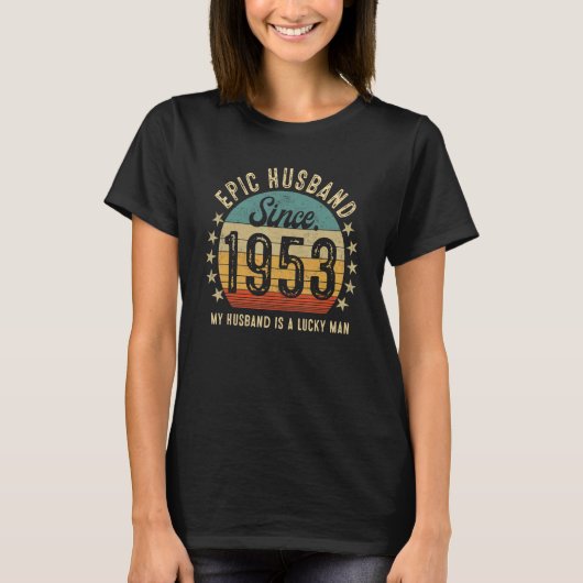 Epic Husband Since 1953 70th Wedding Anniversary T-Shirt (Vorderseite)