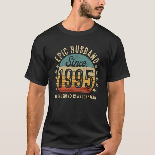 Epic Husband Since 1995 28th Wedding Anniversary T-Shirt (Vorderseite)