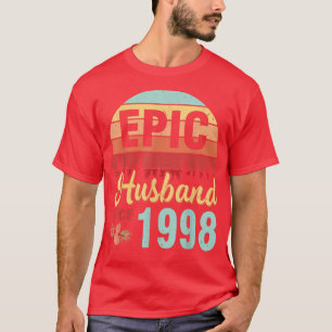 Epic Husband Since 1998 Wedding Married Anniversar T-Shirt
