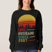 Epic Husband Since 2007 Happy Anniversary Sweatshirt (Vorderseite)