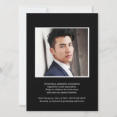 EPIC JAHR | BLACK BOLD UNI FOTO ABSCHLUSS KARTE (Rückseite)