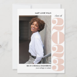 EPIC JAHR | BLUSH PINK UNI FOTO ABSCHLUSS KARTE