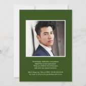 EPIC JAHR | GREEN BOLD UNI FOTO ABSCHLUSS KARTE (Rückseite)