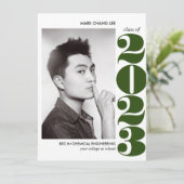 EPIC JAHR | GREEN BOLD UNI FOTO ABSCHLUSS KARTE (Stehend Vorderseite)