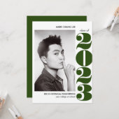 EPIC JAHR | GREEN BOLD UNI FOTO ABSCHLUSS KARTE (Vorderseite/Rückseite Beispiel)