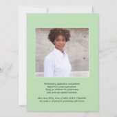 EPIC JAHR | MINT GREEN UNI FOTO ABSCHLUSS KARTE (Rückseite)