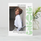 EPIC JAHR | MINT GREEN UNI FOTO ABSCHLUSS KARTE (Stehend Vorderseite)