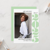 EPIC JAHR | MINT GREEN UNI FOTO ABSCHLUSS KARTE (Vorderseite/Rückseite Beispiel)