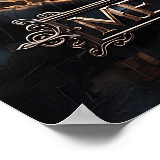 Epic Knight Warrior Digital Poster Mittelalterlich (Ecke)