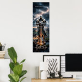 Epic Knight Warrior Digital Poster Mittelalterlich (Heimbüro)
