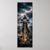 Epic Knight Warrior Digital Poster Mittelalterlich (Vorne)