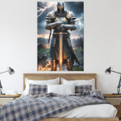 Epic Knight Warrior Digital Poster Mittelalterlich Leinwanddruck (Insitu (Schlafzimmer))