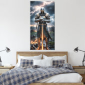 Epic Knight Warrior Digital Poster Mittelalterlich Leinwanddruck (Insitu (Schlafzimmer))