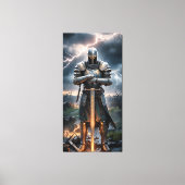 Epic Knight Warrior Digital Poster Mittelalterlich Leinwanddruck (Vorderseite)
