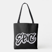 EPIC Letters - Graffiti - Phantastisch schwarz sei Tasche (Rückseite)