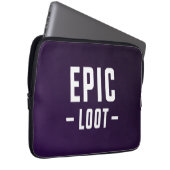 Epic Loot Gamer Lila White Teen Boy Slogan Laptopschutzhülle (Vorne Rechts)