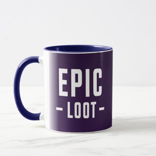 Epic Loot Gamer Lila White Teen Boy Slogan Tasse (Links)