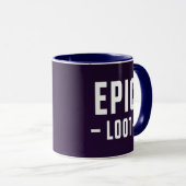 Epic Loot Gamer Lila White Teen Boy Slogan Tasse (VorderseiteRechts)