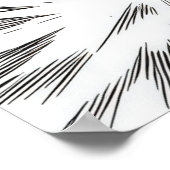 Epic Manga Style Cat Warrior Energy Blast UFO Poster (Ecke)