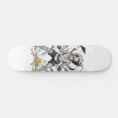 Epic Manga Warrior Power Awakening Illustration Skateboard (Horizontal)