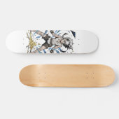 Epic Manga Warrior Power Awakening Illustration Skateboard (Horizontal)