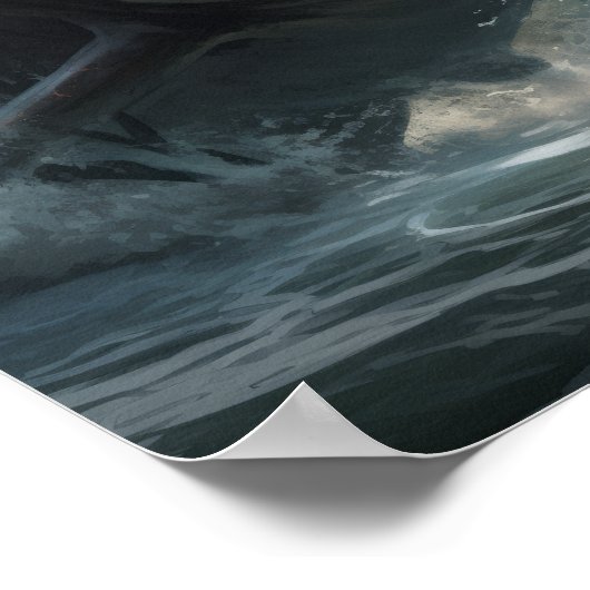 Epic Megalodon vs. T-Rex Poster - Eine Schlacht vo (Ecke)