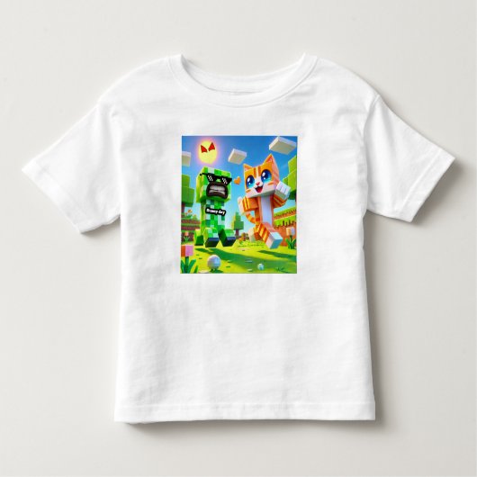 "Epic Minecraft Inspiriert Kleinkind T - Shirt Kat (Vorderseite)