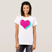 Epic Neon Retro Vaporwave Heart Design T-Shirt (Vorne ganz)