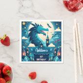 Epic Niedlich Kids Hero Boys Girls Dragon 1. Gebur Serviette (Beispiel)