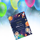 Epic Outer Space Kids Birthday Einladung