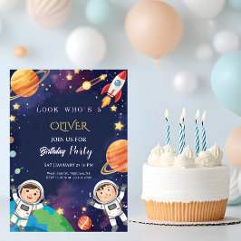 Epic Outer Space Kids Birthday  Einladung