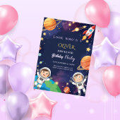 Epic Outer Space Kids Birthday Einladung