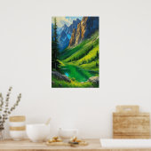 Epic Panorama, Green Valley's Dance Poster (Küche)