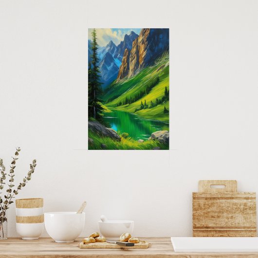 Epic Panorama, Green Valley's Dance Poster (Küche)