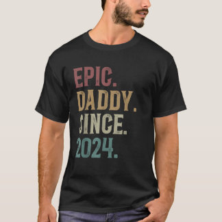Epic Papa seit 2024 Vintager neuer Vater erster Va T-Shirt