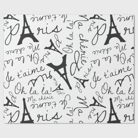 Epic Paris Eiffel Tower Geschenkpapier (Flach)