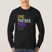 Epic Partner Since 1998 Anniversary Non Binary Pri T-Shirt (Vorderseite)
