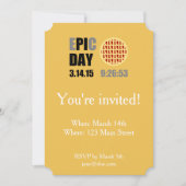 EPIC PI DAY Party Einladung Card (Vorderseite)