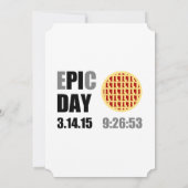 EPIC PI DAY Party Einladung Card (Rückseite)