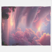 Epic Pink Summer Sky Fleecedecke (Vorderseite (Horizontal))
