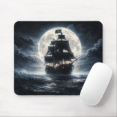 Epic Pirate Ship Moon Mouse Pad – Dark Ocean Pirat Mousepad (Mit Mouse)