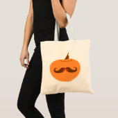 Epic Pumpkin Mustache Jack-O-Lantern Design Tragetasche (Vorderseite (Produkt))