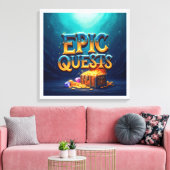 Epic Quests Leinwanddruck (Insitu (Wohnzimmer))